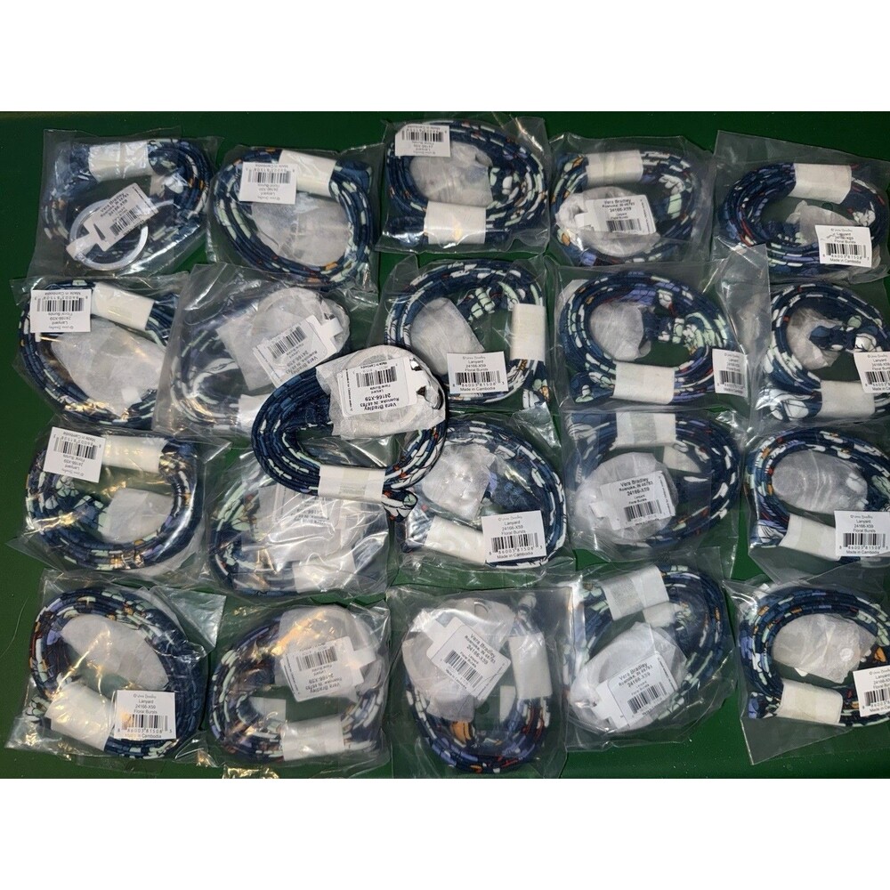 Lot of 21 Vera Bradley Lanyards Cotton Floral Bursts Multicolor Value $525